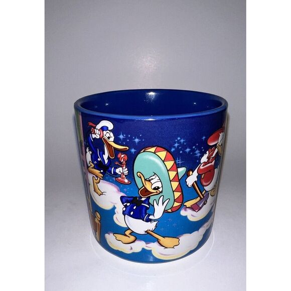 Disney Donald Duck Clouds Dreaming Ceramic Coffee Cup Mug 1994 Blue Vintage - Picture 2 of 7